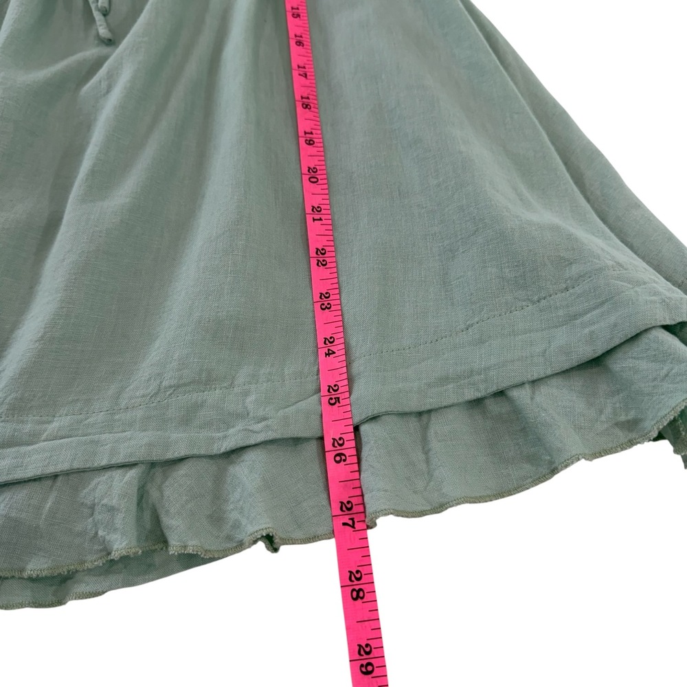 Princess Polly Empress of Love Sage Green Linen Milkmaid Babydoll Mini Dress, 6 - Picture 10 of 11